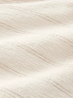 Next Ecru Textured Stripe Elasticated Waist Shorts^ Shorts