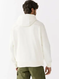 Next Ecru White Graphic Print Hoodie^ Sweatshirts & Hoodies|Sweatshirts & Hoodies