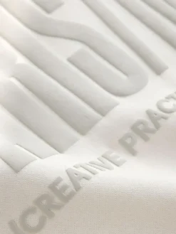 Next Ecru White Graphic Print Hoodie^ Sweatshirts & Hoodies|Sweatshirts & Hoodies