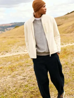 Online Next Utility Style Polar Fleece Ecru White