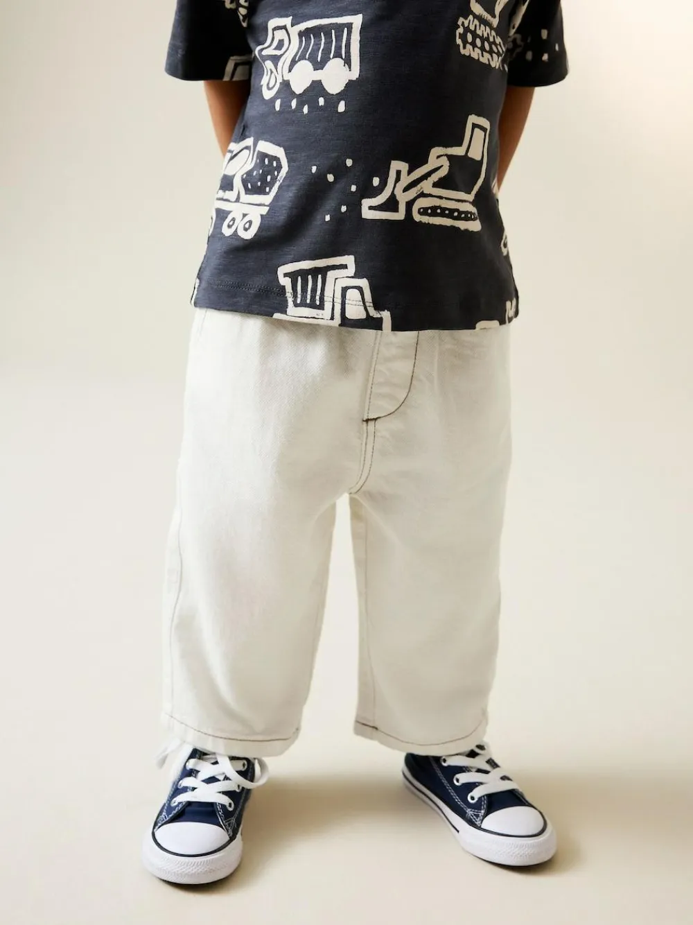 Next Ecru Wide Leg Jeans (3mths-7yrs)