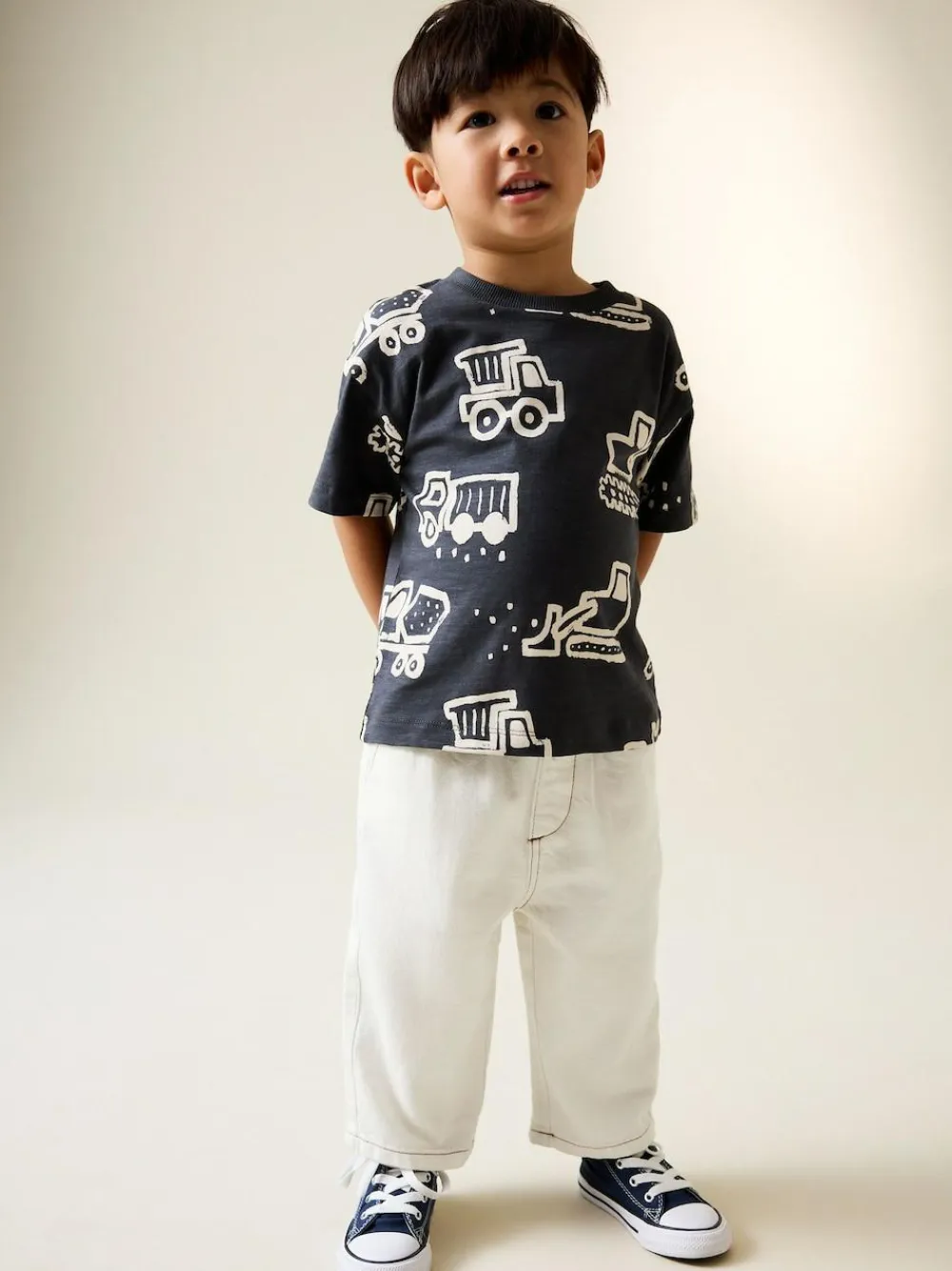 Next Ecru Wide Leg Jeans (3mths-7yrs)