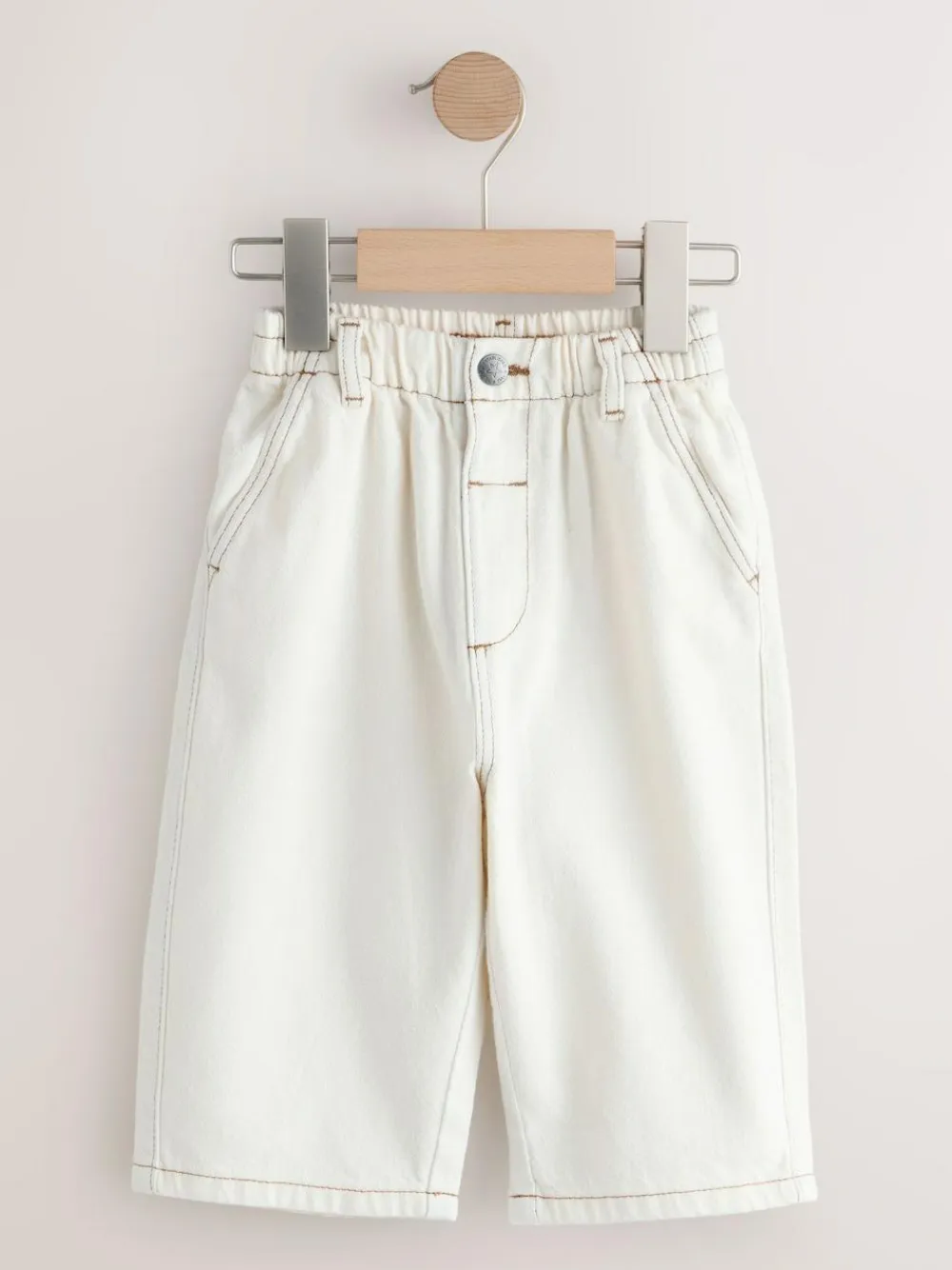 Next Ecru Wide Leg Jeans (3mths-7yrs)