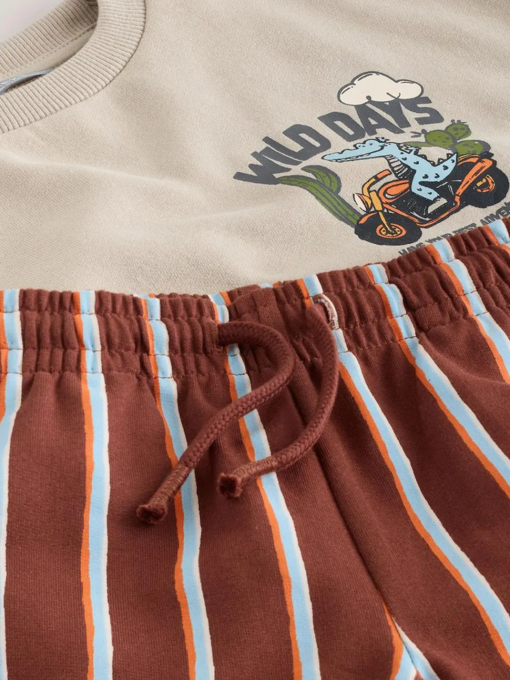 Next Crew Neck Sweatshirt and Shorts Set (3mths-7yrs) (3mths-7yrs)^BOY Shorts|Sweatshirts & Hoodies