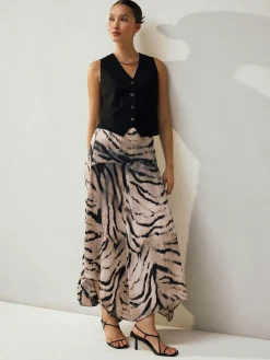 Next Crinkle Satin Asymetric Midi Skirt^Women Skirts
