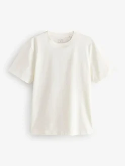 Next Ecru/Blue/Green/Neutral Mushroom/Grey/Stone Regular Fit Essential Cotton T-Shirts 6 Pack^ Nightwear|Tops & T-Shirts