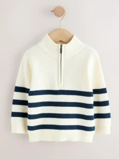 Next Knitted Quarter Zip Jumper (3mths-7yrs)^BOY Baby Winter Clothing|Knitwear
