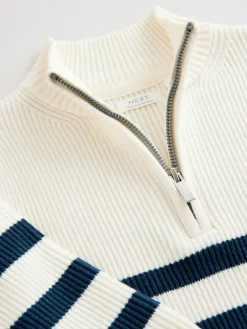 Next Knitted Quarter Zip Jumper (3mths-7yrs)^BOY Baby Winter Clothing|Knitwear