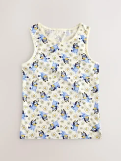 Best Next Ecru/Pink Bluey Vests 3 Pack (1.5-8yrs)