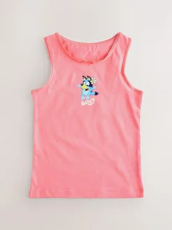 Best Next Ecru/Pink Bluey Vests 3 Pack (1.5-8yrs)