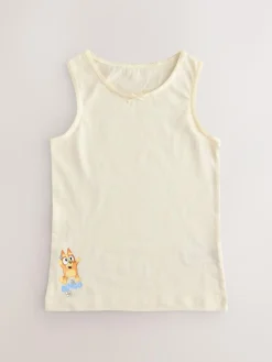 Best Next Ecru/Pink Bluey Vests 3 Pack (1.5-8yrs)