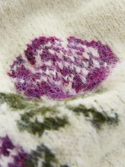 Outlet Next Crew Neck Jumper With Wool Ecru/Purple Floral