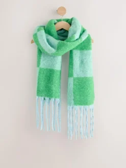Best Eleanor Bowmer Blue and Green Check Scarf