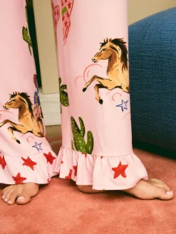 Eleanor Bowmer Pale Pink Howdy Viscose Button Through Pyjamas^Women Pyjamas