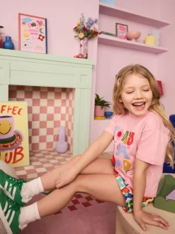 New Eleanor Bowmer Pink Today Is A Good Day 100% Cotton Jersey Set