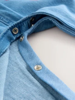 Sale Next Dungarees and Long Sleeve Bodysuit Set 2 Piece (0mths-3yrs) Embroidered Denim