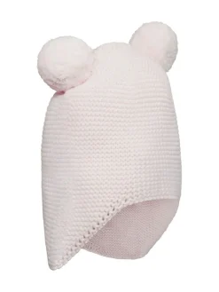 Outlet Emile Et Rose Kenton Knitted Hat With Ear Flaps & Pom-Pom Pink