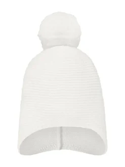New Emile Et Rose Kenton Knitted Hat With Ear Flaps & Pom-Pom White