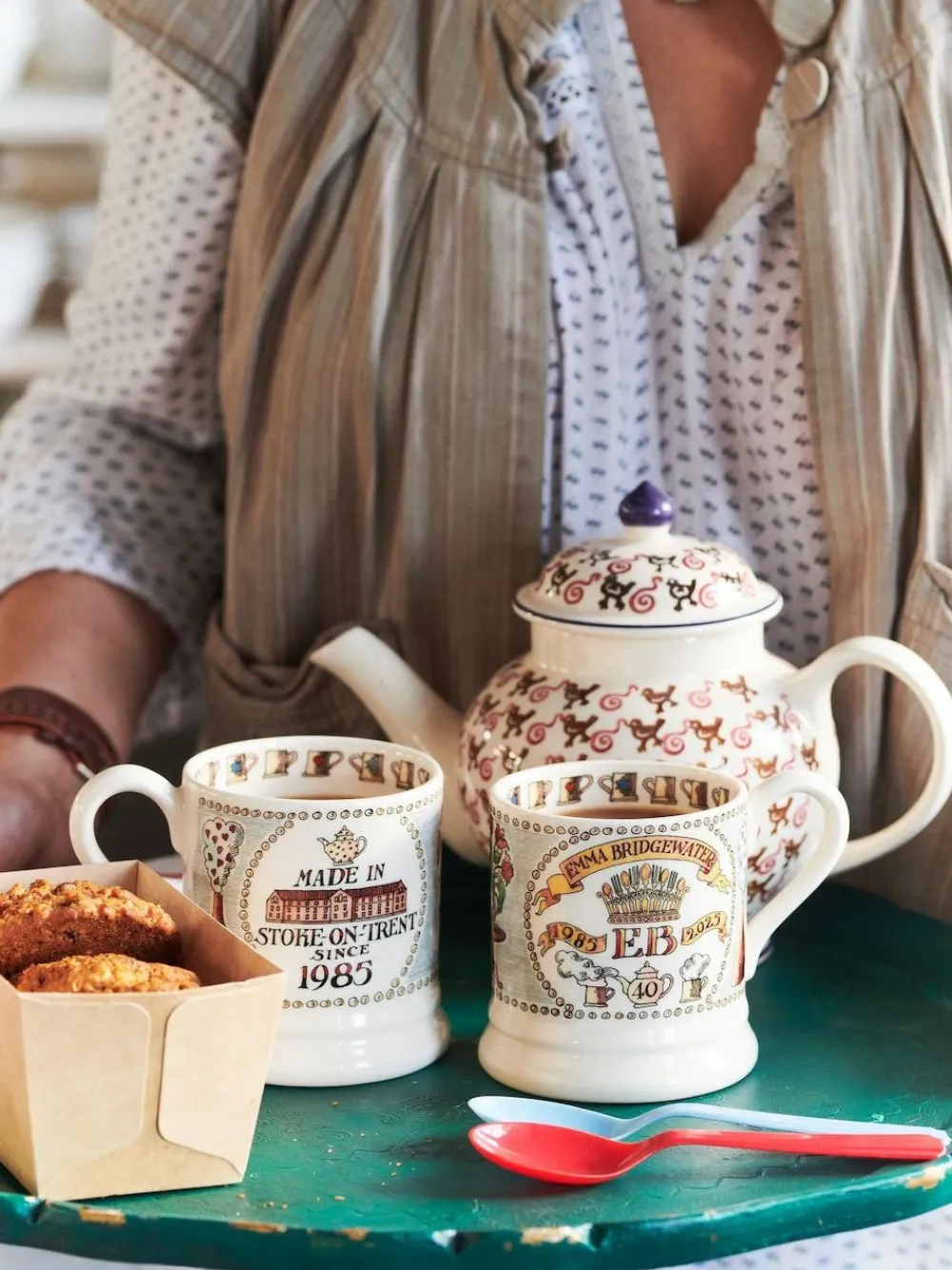 Emma Bridgewater Cream 40 Years 1985-2025 1/2 Pint Mug^ Mugs & Cups|Branded Kitchenware