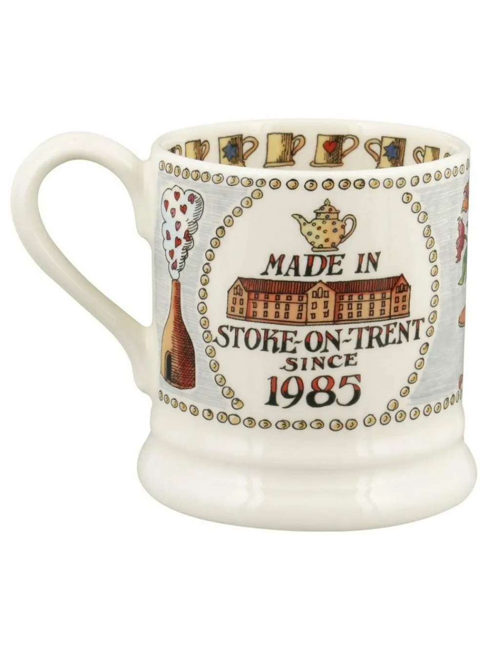 Emma Bridgewater Cream 40 Years 1985-2025 1/2 Pint Mug^ Mugs & Cups|Branded Kitchenware