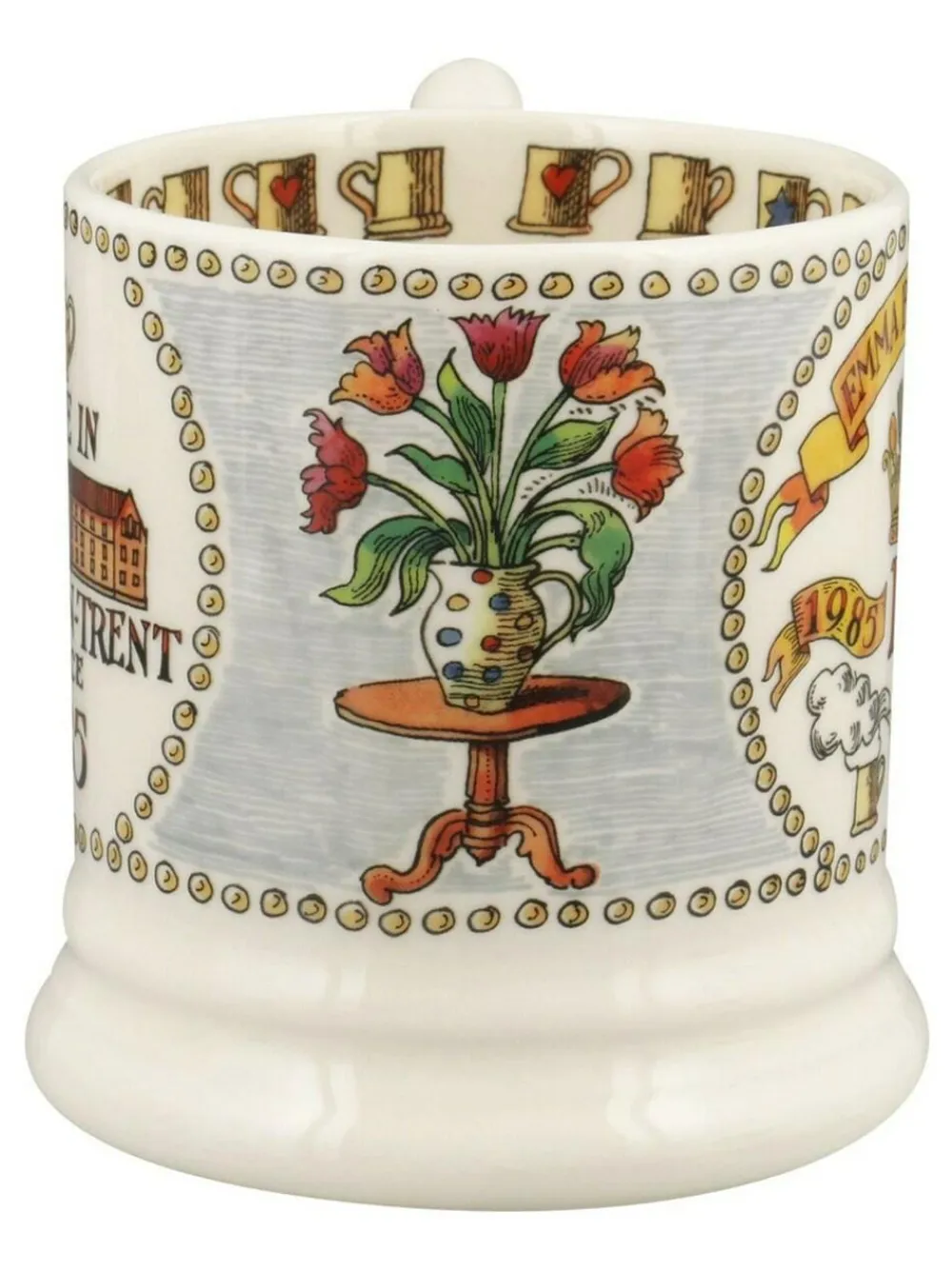 Emma Bridgewater Cream 40 Years 1985-2025 1/2 Pint Mug^ Mugs & Cups|Branded Kitchenware