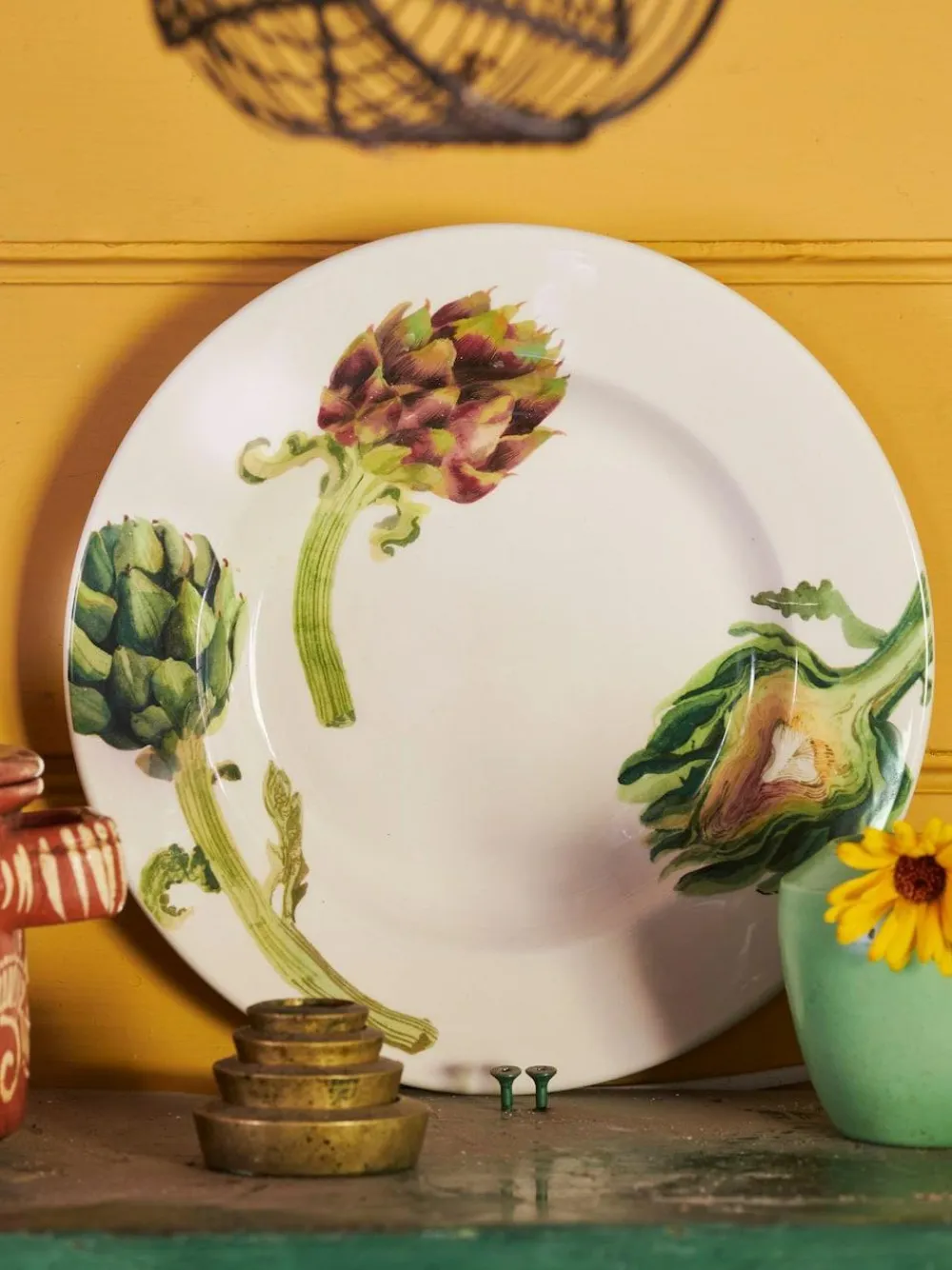 Clearance Emma Bridgewater Cream Artichoke 10 1/2 Inch Dinner Plate