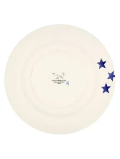 Hot Emma Bridgewater Cream Blue Star 10 1/2 Inch Dinner Plate