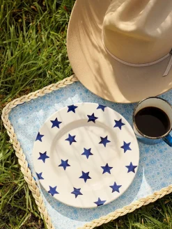 New Emma Bridgewater Cream Blue Star 8 1/2 Inch Side Plate