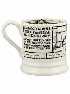 Discount Emma Bridgewater Cream Factory Plan 1/2 Pint Mug