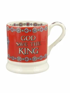 Emma Bridgewater Cream God Save The King 1/2 Pint Mug^ Mugs & Cups|Branded Kitchenware