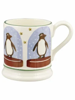 Emma Bridgewater Cream Penguin Snow Globe 1/2 Print Mug^ Mugs & Cups|Branded Kitchenware