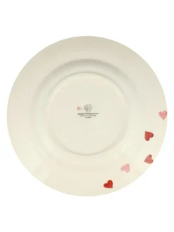 Best Emma Bridgewater Cream Pink Hearts 10 1/2 Inch Dinner Plate