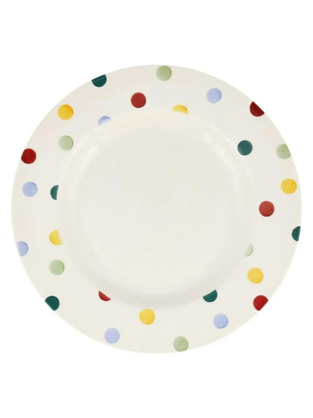 Sale Emma Bridgewater Cream Polka Dot 10 1/2 Inch Dinner Plate