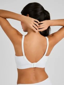 New Jojo Maman Bébé Emma Jane Black and White 2-Pack Cotton Seamless Nursing Bras