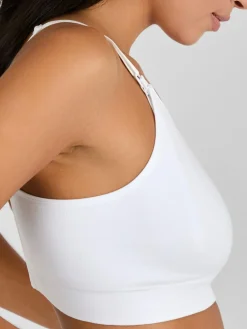 New Jojo Maman Bébé Emma Jane Black and White 2-Pack Cotton Seamless Nursing Bras