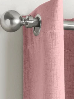 Enhanced Living Blush Pink Vogue Ready Made Thermal Blackout Eyelet Curtains