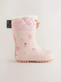 Discount Next Character Thinsulate Lined Cuff Wellies Fairy Pink