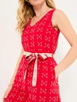 Fat Face FatFace Aeran Red Jacquard Jumpsuit^Women Jumpsuits & Playsuits