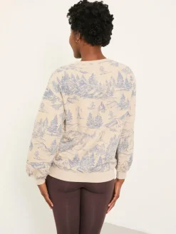 Fat Face FatFace Alex Natural Ski Club Crew Sweatshirt^Women Loungewear|Hoodies & Sweatshirts