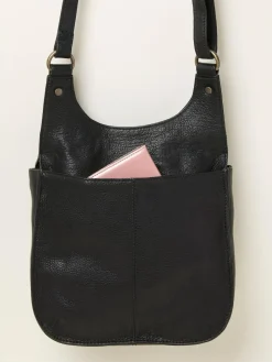 Outlet Fat Face FatFace Anna Oiled Crossbody Bag Black