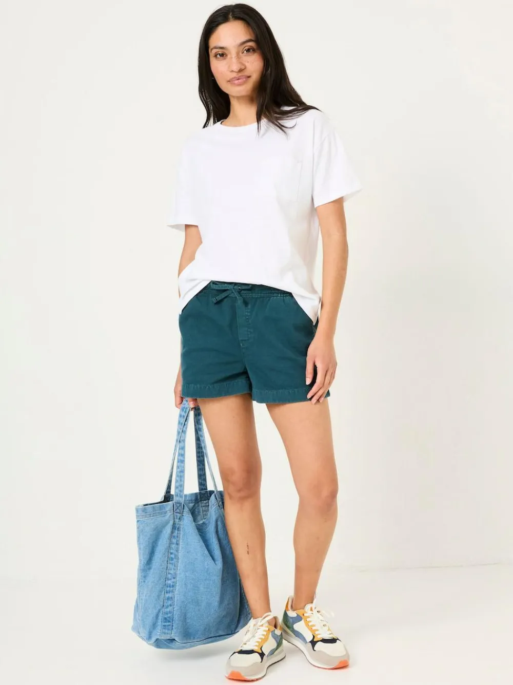 Online Fat Face FatFace Ashby Teal Blue Drawstring Shorts