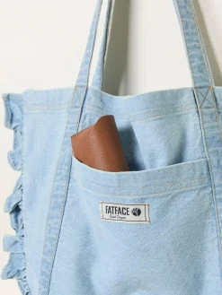 Fat Face FatFace Astrid Light Denim Frill Tote^Women Bags