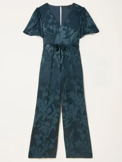 Clearance Fat Face FatFace Azalea Dark Navy Jacquard Jumpsuit