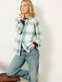 Discount Fat Face FatFace Bessie Light Blue Check Shirt