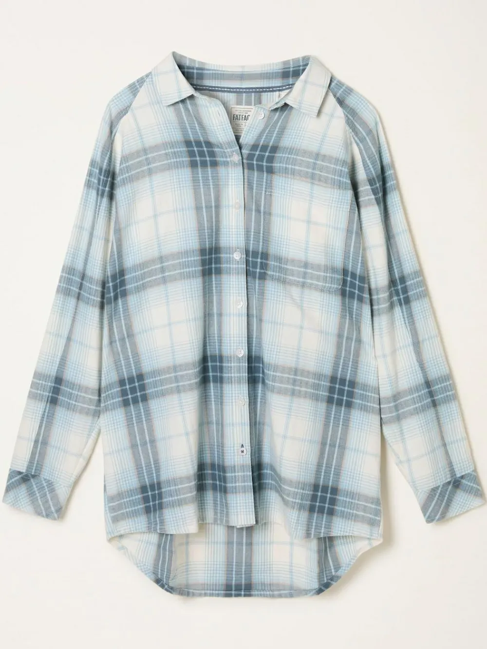 Discount Fat Face FatFace Bessie Light Blue Check Shirt