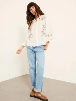 Fat Face FatFace Betsie Ivory Embroidered Blouse^Women Blouses & Shirts