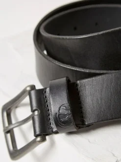 Fat Face FatFace Black Italian Leather Belt^ Belts & Braces