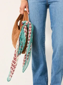 Online Fat Face FatFace Blue Geometric Hair Scarf