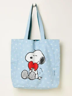 Fat Face FatFace Blue Heart Snoopy Reversible Tote Bag^Women Bags