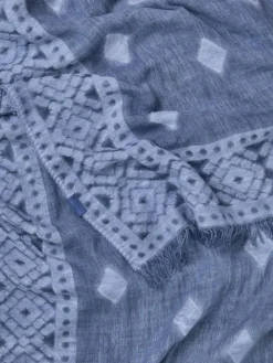 Fat Face FatFace Blue Jaquard Scarf^Women Hats, Gloves & Scarves|Hats, Gloves & Scarves